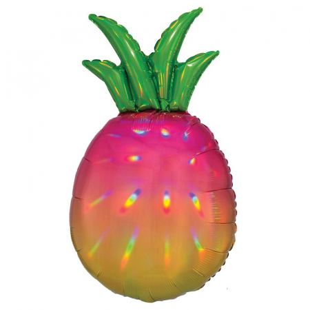 Шар (31"/79 см) Фигура, Ананас, Перламутр, 1 шт. (уценка, смотреть описание)