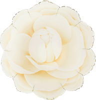 Шар (19''/48см) Цветок, Камелия, Кремовый, 1 шт.