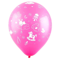 Шар (12"/30см) Новорожденный, ассорти, пастель 5 ст., 100 шт.