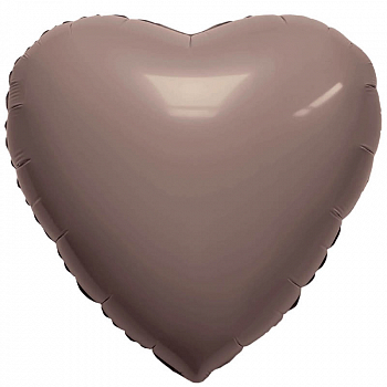 Шар (19"/48см) Сердце, Мокко, 1 шт.