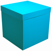 Коробка для надутых шаров (70*70*70см), Синяя бирюза, 1 шт. (уценка, смотреть описание)