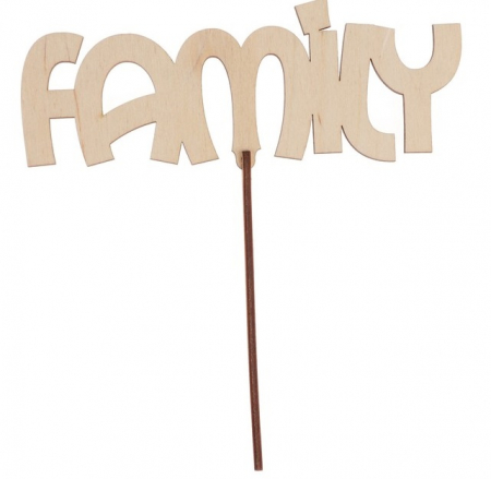 Топпер (18*7см) "Family", 1 шт.