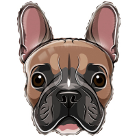 300 Шар (28''/71см) Фигура, Бульдог, 1 шт.