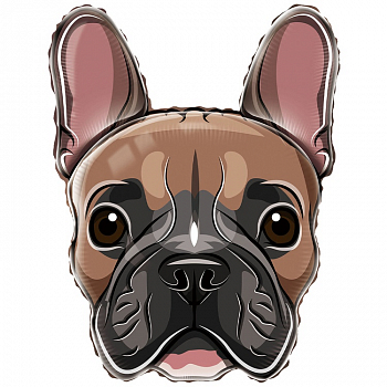 Шар (28''/71см) Фигура, Бульдог, 1 шт. Шар (28''/71см) Фигура, Бульдог, 1 шт.