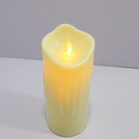 Светодиодная свеча (7.5*17см), "Живое пламя", 1 шт.