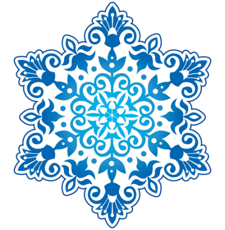 Наклейка "Снежинка", 10 шт.