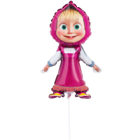 Шар (11"/28см) Мини-фигура, Маша, 1 шт.