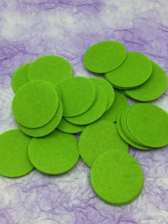 Фетровые кружочки (4см), зеленый, 100 шт.
