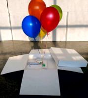 Раскрывающаяся коробка для шаров (52*52*52 см), Белая, 1 шт. (уценка, смотреть описание)