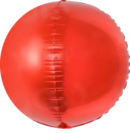 Шар (24''/61см) Сфера 3D, Красный, 1 шт.