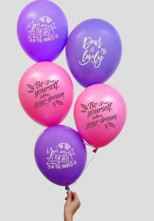Шар (12"/30см) Приятные слова для друга, 25 шт.