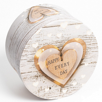 Коробка круглая (17*17*9см), Happy every day, 1 шт.