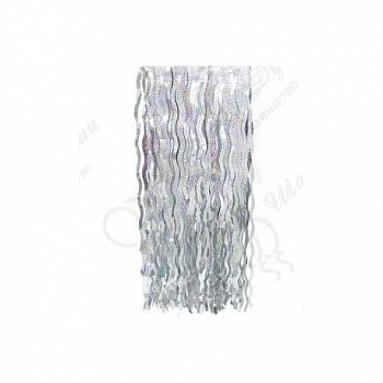 Гирлянда Дождик волнистый (100*50см), Серебро, Голография, 1 шт.