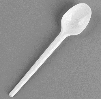 Ложка одноразовая, Чайная, Белая, 10 шт.