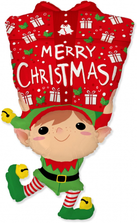 Шар (42''/107см) Фигура, Новогодний эльф, 1 шт.