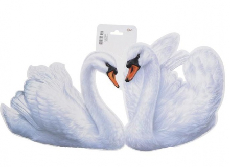 Плакат вырубной "Лебеди" европодвес, А3, 1 шт.