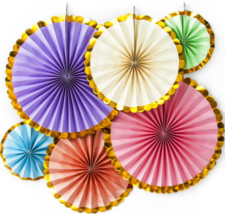 Набор дисков, Золотой декор, Ассорти, Металлик, 6 шт.