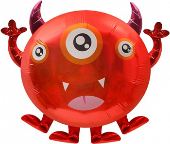 Шар (26''/66см) Фигура, Монстрик Маркус, Красный, 1 шт. Шар (26''/66см) Фигура, Монстрик Маркус, Красный, 1 шт.