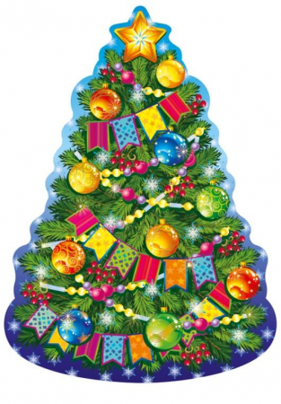 Плакат (41см), Елочка новогодняя, 1 шт.