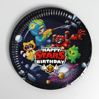 Тарелка бумажная (18см), Stars, 10 шт.