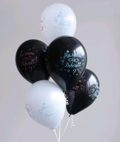 Шар (12"/30см) Мальчик или девочка, Ассорти Пастель 4 ст., 25 шт. 