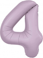 Шар (40''/102см) Цифра, 4 Slim, Орхидея, 1 шт. в упак.