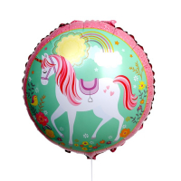 Шар (18"/46 см) Круг, Единорог, 1 шт.