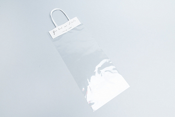 Сумочка пластик для цветов (19*45 см) прозрачная, 1 шт.