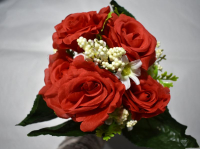 Букет (32 см) Розы с ромашками, Подкустник, МИКС, 1 шт.