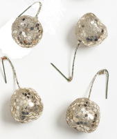 Муляж декоративный, Яблочко с блестками, светлое золото, 1 шт.