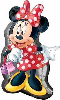 Шар (30''/76см) Фигура, Минни Маус в красном платье, 1 шт. Шар (30''/76см) Фигура, Минни Маус в красном платье, 1 шт.