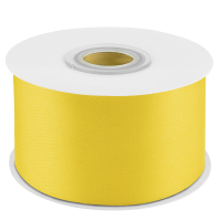 Лента атласная (3,8см*22,85м) Желтый, 1 шт.