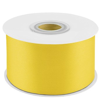 Лента атласная (3,8см*22,85м) Желтый, 1 шт.