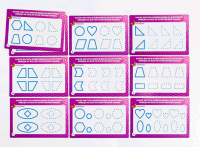 Обучающие карточки, "Учимся писать простые фигуры", 1 шт.