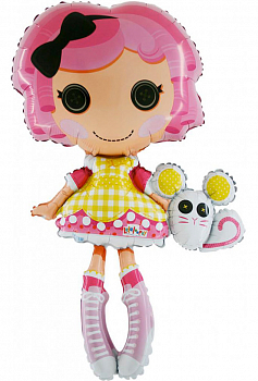 Шар (32''/81 см) Фигура, Кукла маленькие пуговки, 1 шт. (уценка, смотреть описание)