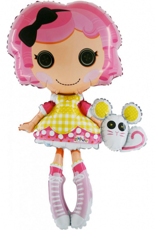 Шар (32''/81 см) Фигура, Кукла маленькие пуговки, 1 шт. (уценка, смотреть описание)