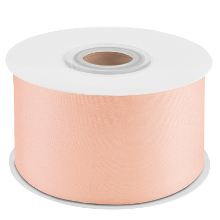 Лента атласная (3,8см*22,85м) Нежный персик, 1 шт.