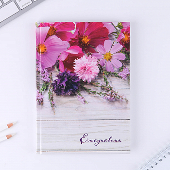 Ежедневник "Ежедневник", цветы, А5, 80 листов, 1 шт.