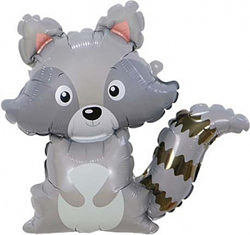 Шар (33''/84 см) Фигура, Енот, 1 шт. Шар (33''/84 см) Фигура, Енот, 1 шт.
