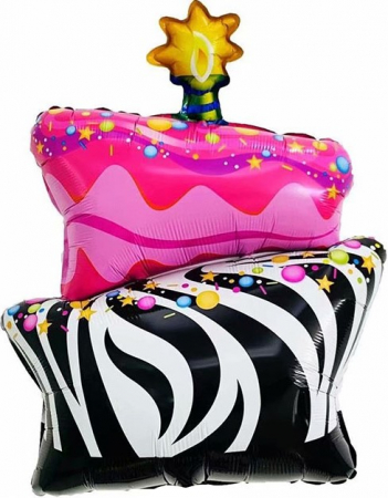 Шар (34''/86 см) Фигура, Яркий торт, 1 шт.