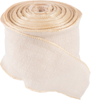 Лента тканевая (4см*9,14м) Нежная волна, Кремовый, 1 шт.