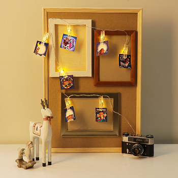 Гирлянда-нить с прищепками (1,5м), Звезда счастья, 1 шт.