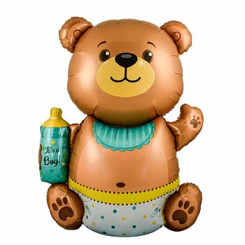 Шар (48"/120см) Фигура, Мишка-малыш, в упаковке, 1 шт. Шар (48"/120см) Фигура, Мишка-малыш, в упаковке, 1 шт.