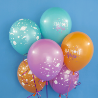 Шар (12''/30 см) Ты Мой Мир (планета и звезды), Ассорти, пастель, 5 ст, 50 шт.