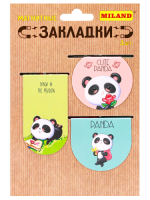 Набор магнитных закладок, "Happy Panda", 3 шт.