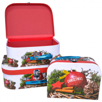 Коробка-чемодан (20*15*8,5см), Merry Christmas&Happy New Year!, 1 шт.