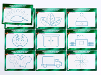 Обучающие карточки, "Учимся писать простые фигуры", 1 шт.