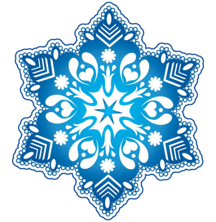 Наклейка "Снежинка", 10 шт.