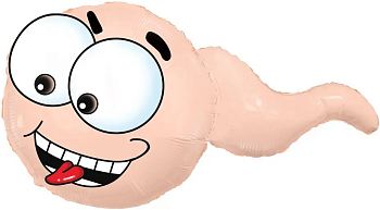 Шар (27''/69см) Фигура, Головастик, 1 шт.