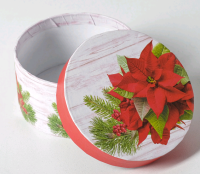 Коробка круглая (10х10х5см), Микс, 1 шт.